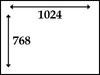 Illustratie van een schermafmeting van 1024x768 pixels.